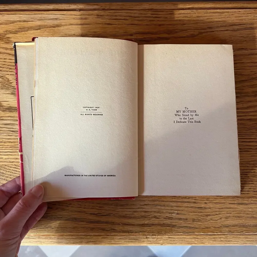 1st Edition The Traitor 1925 Harry K Thaw True Crime Memoir Original Dust Jacket